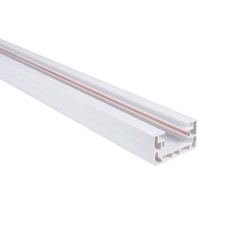 Carril monofásico de PVC para focos LED - Superficie - 2 metros