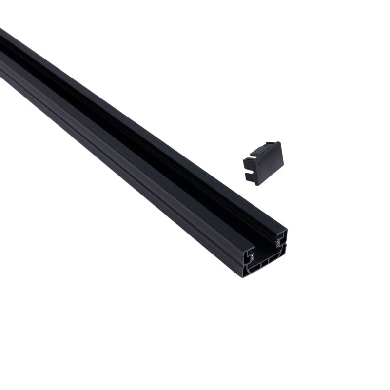 Carril monofásico de PVC para focos LED - Superficie - 2 metros