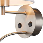 Aplique de pared "PAIR" E27 con foco LED de lectura 3W