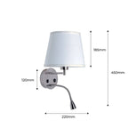 Aplique de pared "PAIR" E27 con foco LED de lectura 3W