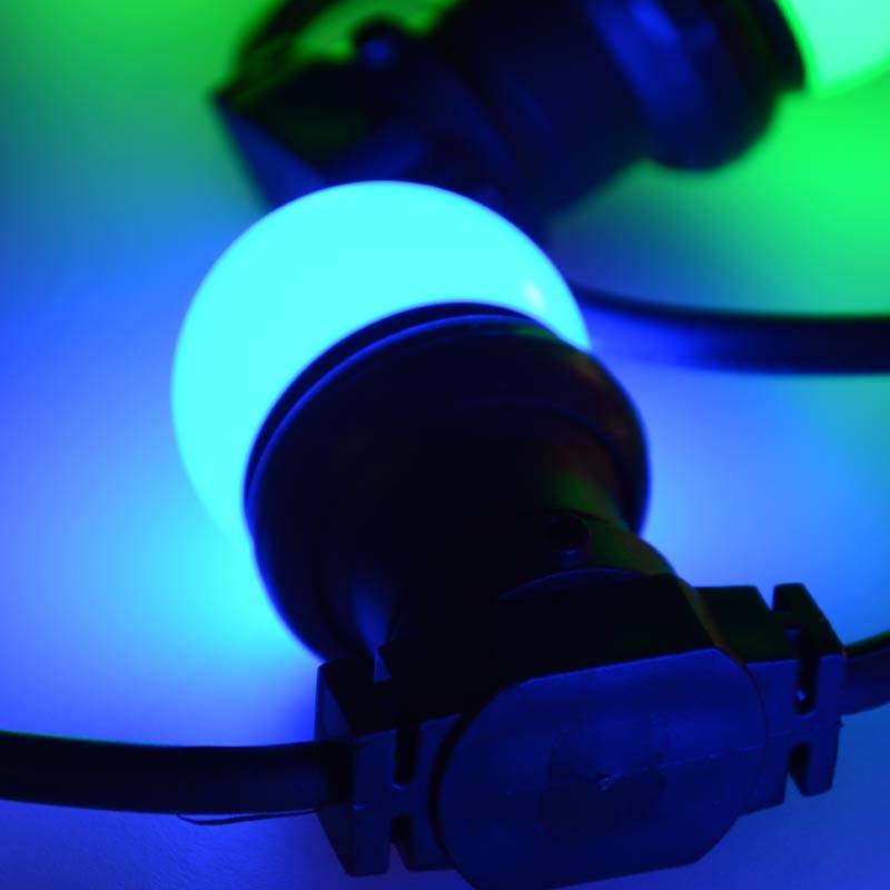 Guirnalda Exterior conectable en serie IP44 6,5m con 10 casquillos E27