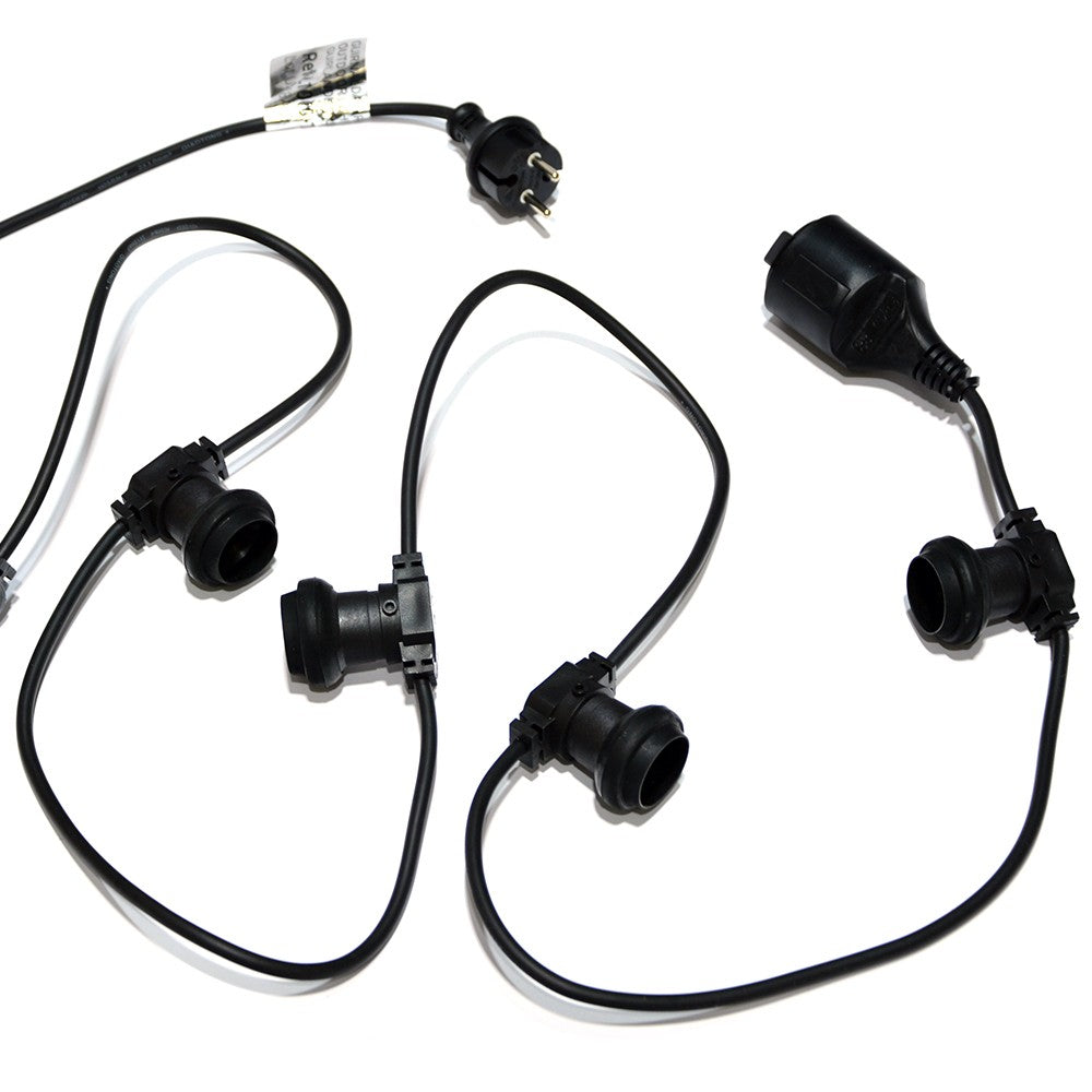 Guirnalda Exterior conectable en serie IP44 6,5m con 10 casquillos E27