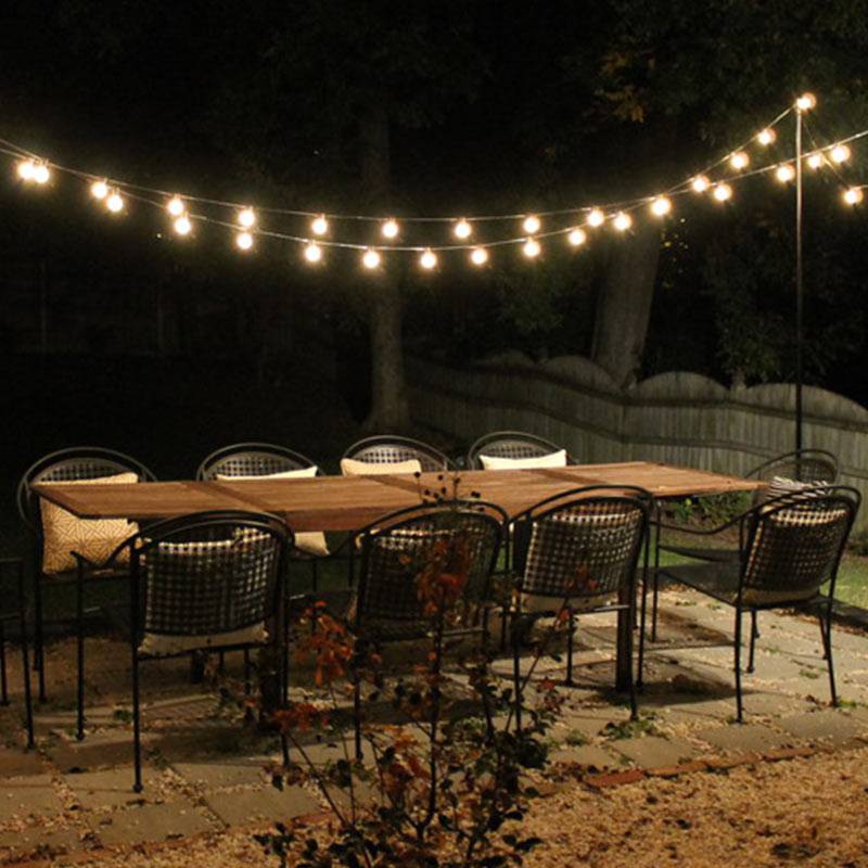 Guirnalda Exterior conectable en serie IP44 6,5m con 10 casquillos E27