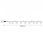 Guirnalda Exterior conectable en serie IP44 6,5m con 10 casquillos E27