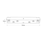 Conector recto de unión para carriles magnéticos 20mm