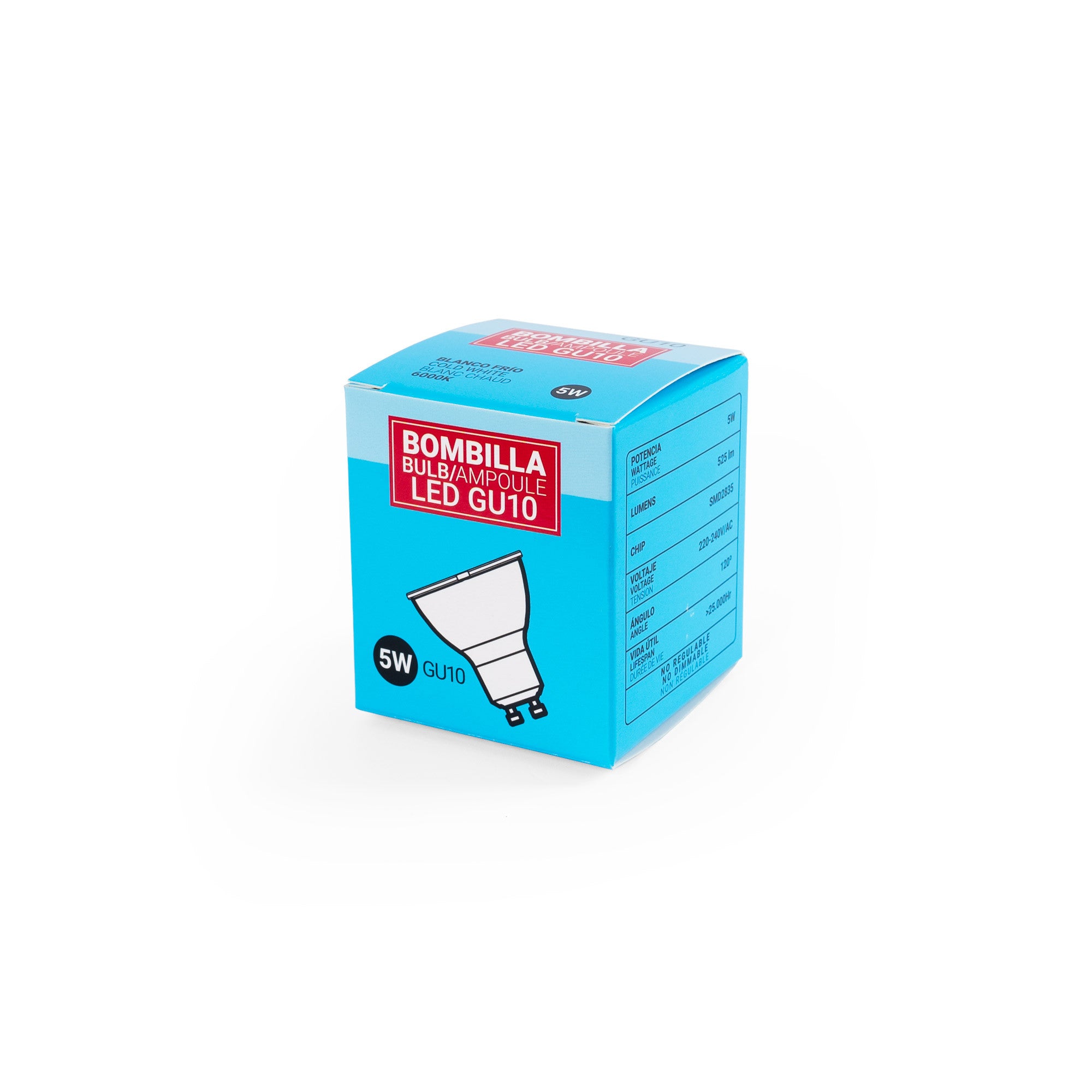 Bombilla LED GU10 - 5W - 120°