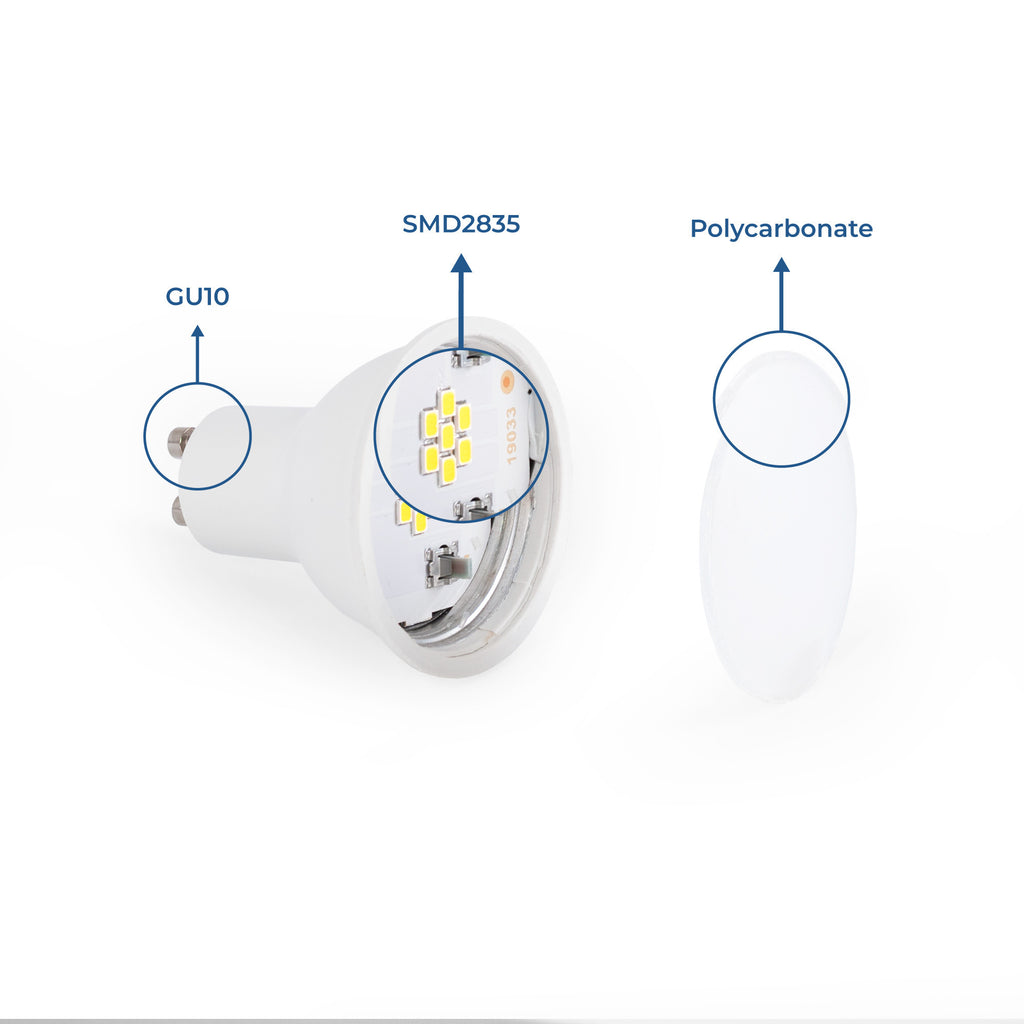 Bombilla LED GU10 - 5W - 120°