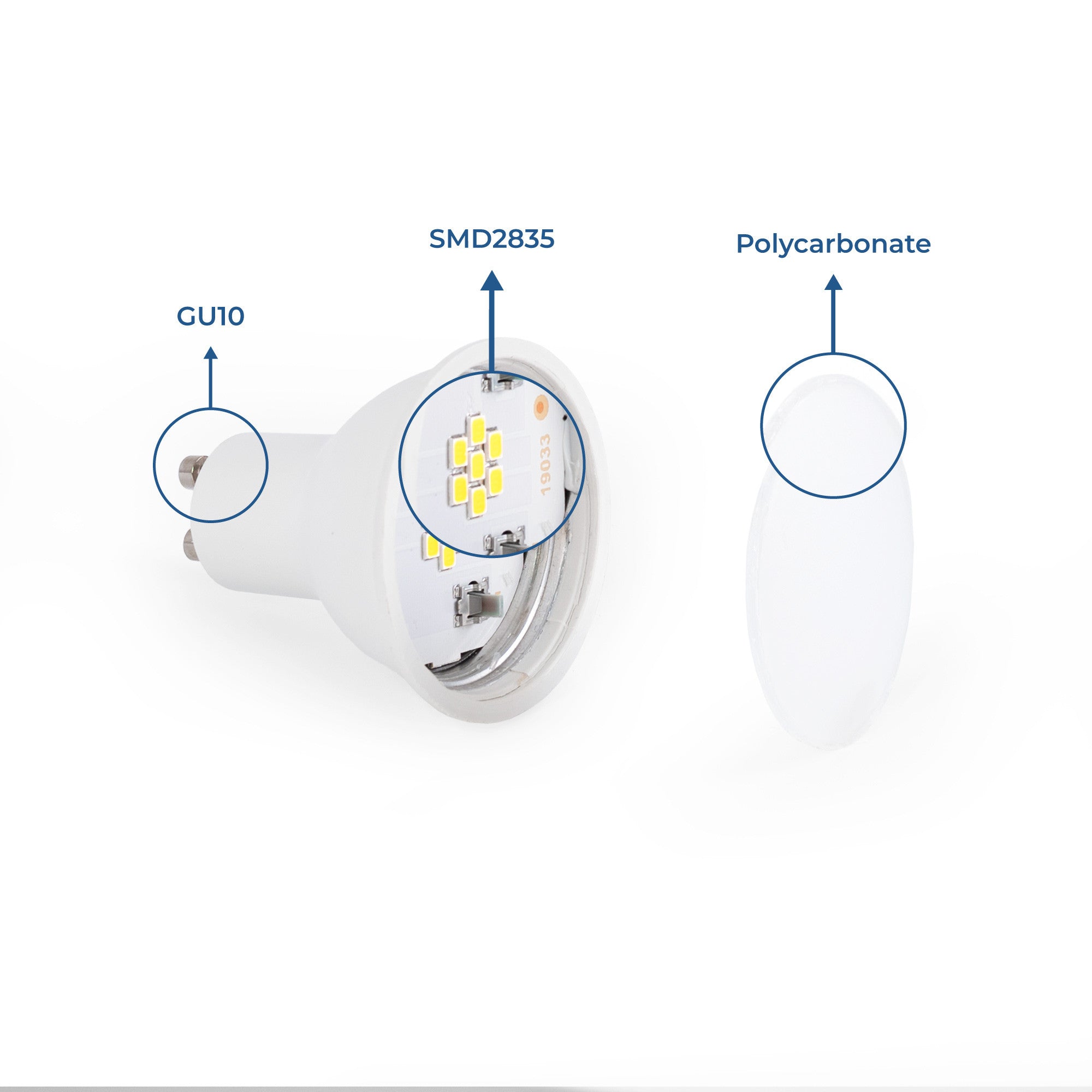 Bombilla LED GU10 - 5W - 120°