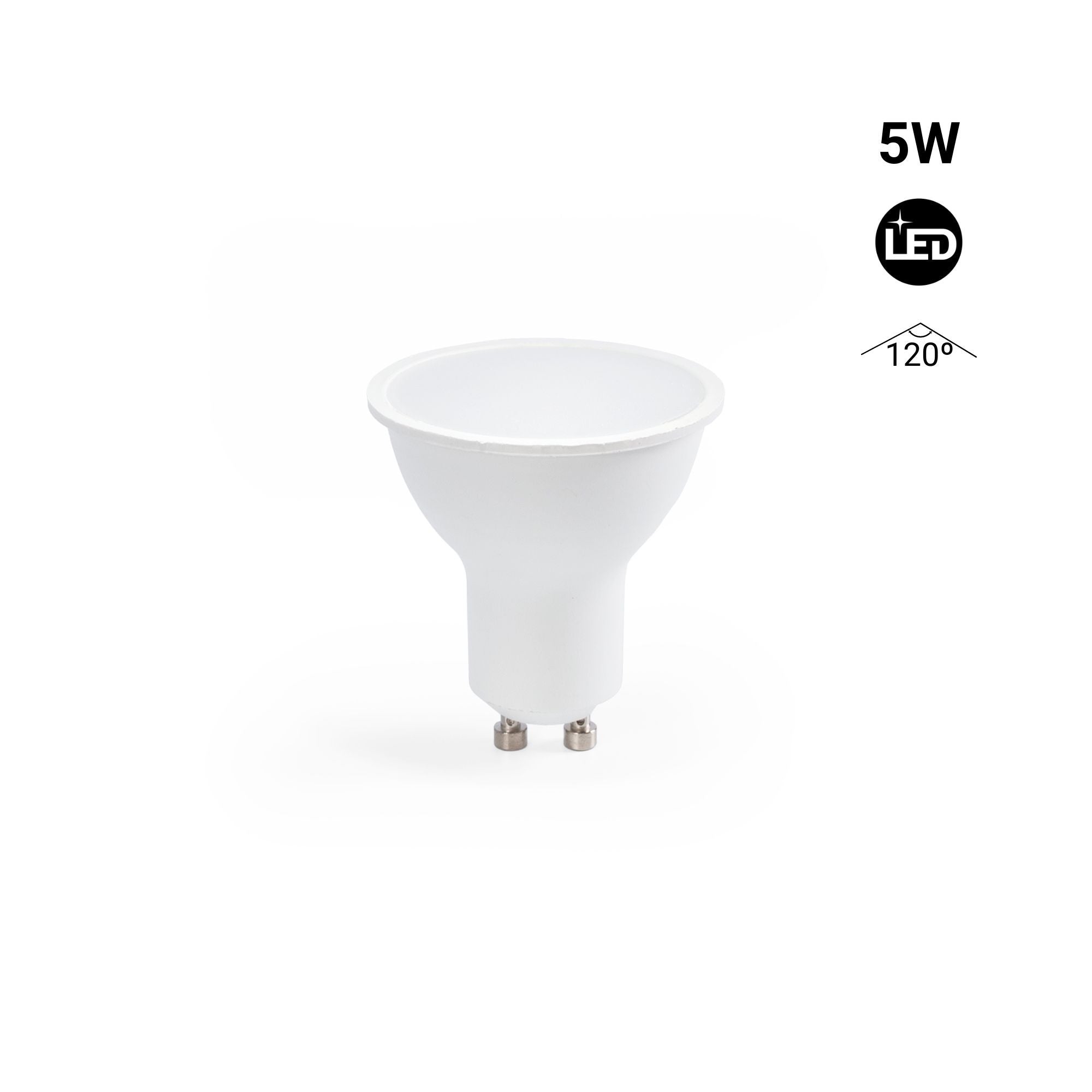 Bombilla LED GU10 - 5W - 120°