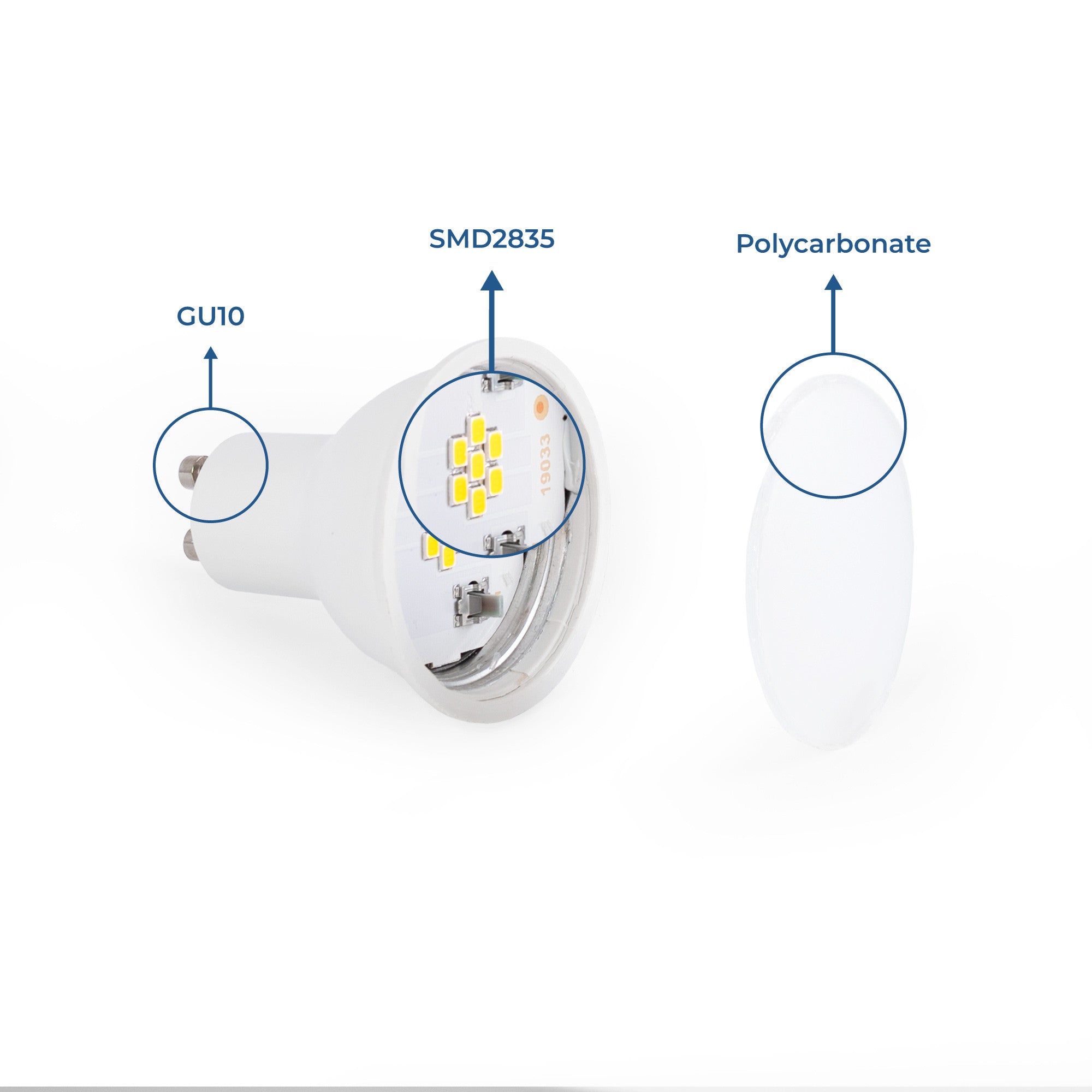 Bombilla LED GU10 - 5W - 120°
