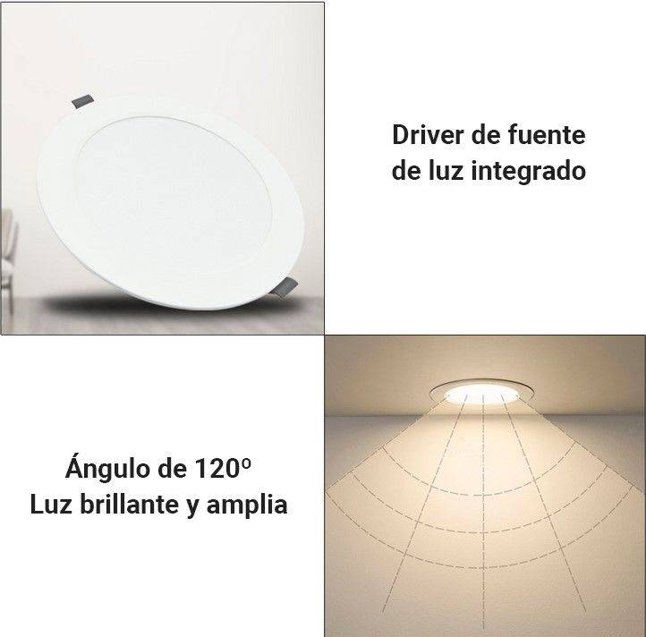 Downlight LED circular empotrable 20W - Corte Ø190mm