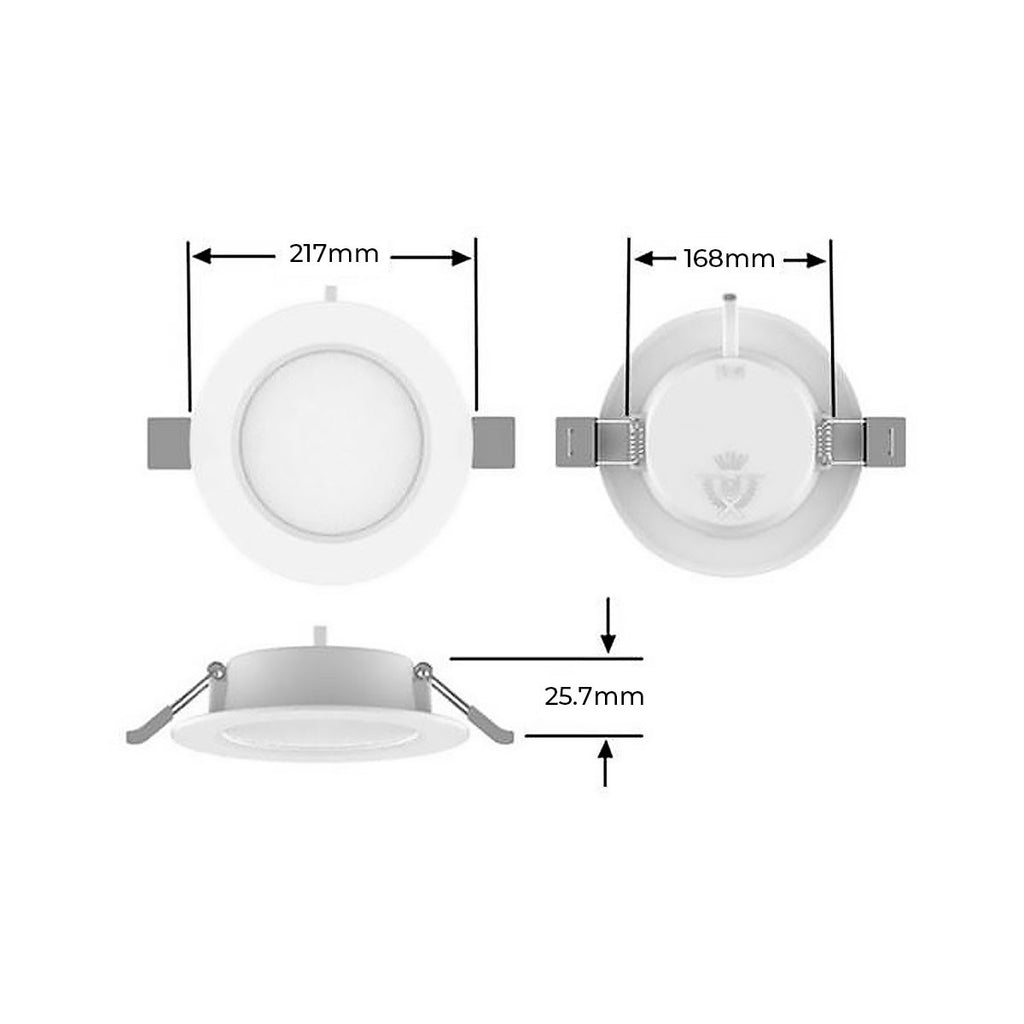 Downlight LED circular empotrable 20W - Corte Ø190mm