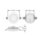 Downlight LED circular empotrable 20W - Corte Ø190mm