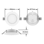 Downlight LED circular empotrable 4W - Corte Ø77mm