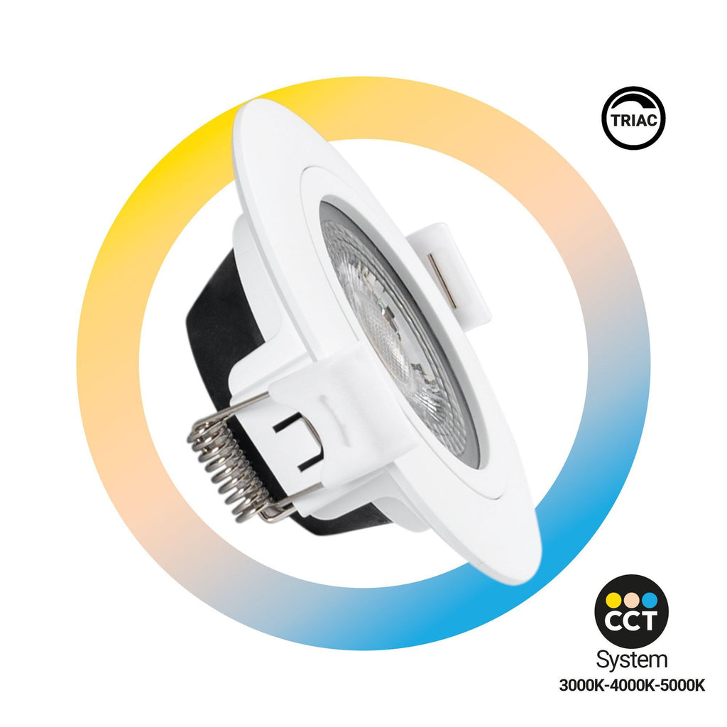 Downlight LED interior - 7W - CCT - DIMABLE TRIAC - 630lm - Corte Ø 70mm - IP20