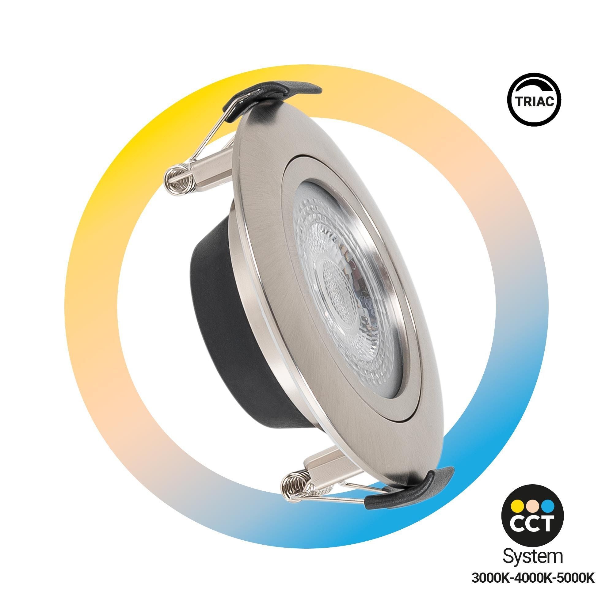 Downlight LED interior - 7W - CCT - DIMABLE TRIAC - 630lm - Corte Ø 70mm - IP20