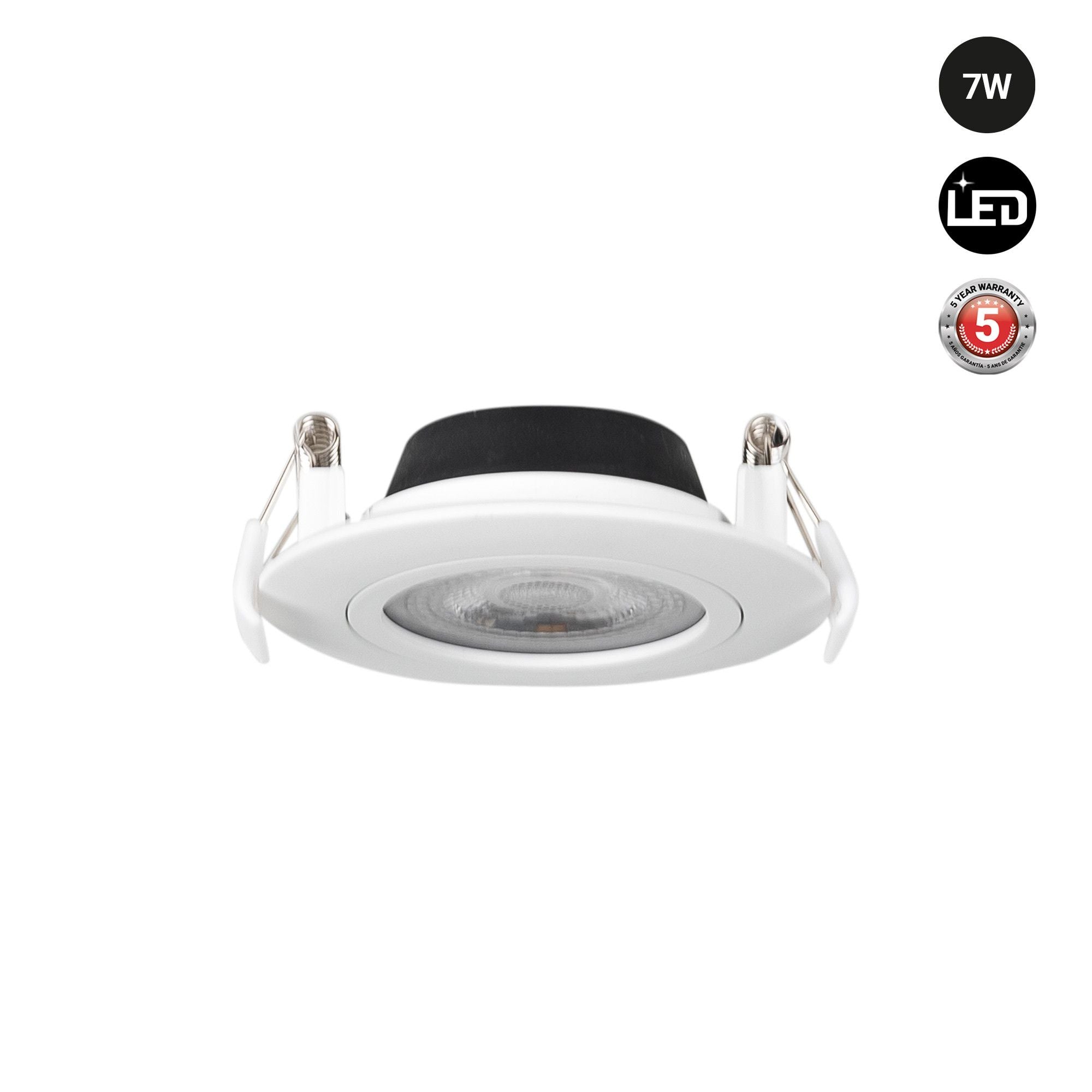 Downlight LED interior - 7W - CCT - DIMABLE TRIAC - 630lm - Corte Ø 70mm - IP20
