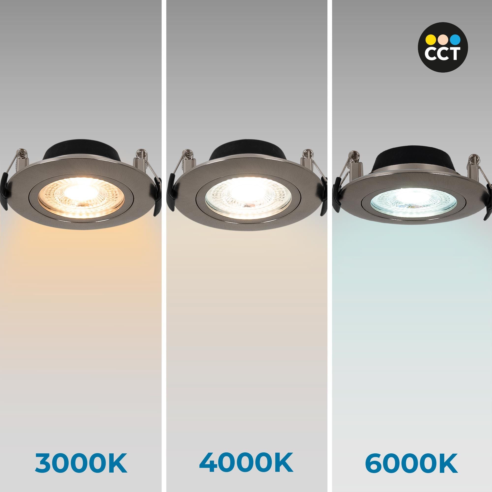 Downlight LED interior - 7W - CCT - DIMABLE TRIAC - 630lm - Corte Ø 70mm - IP20