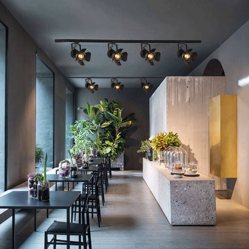 Foco carril monofásico orientable "Cinema" - E27