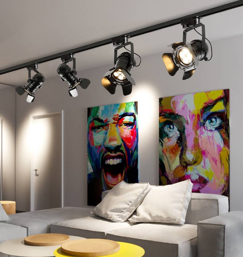 Foco carril monofásico orientable "Cinema" - E27