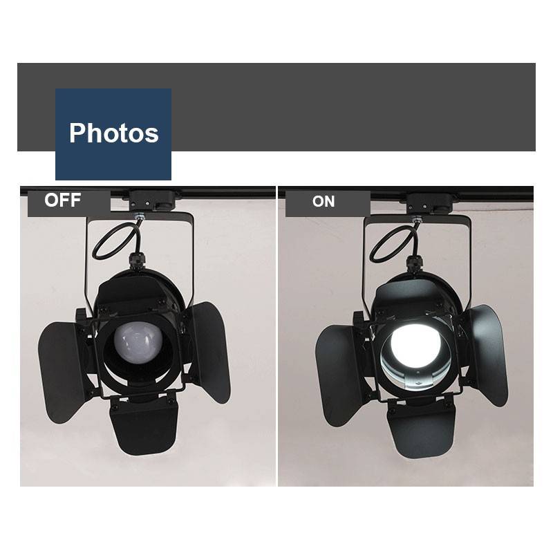 Foco carril monofásico orientable "Cinema" - E27