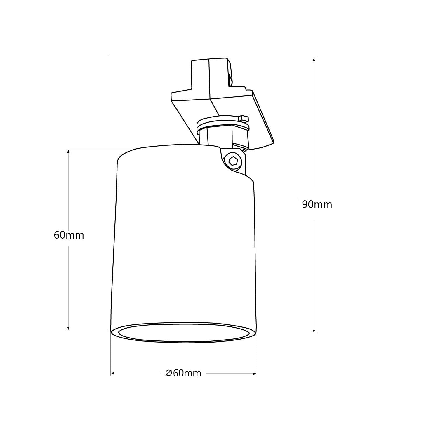 Foco para carril monofásico con casquillo GU10 - AR111