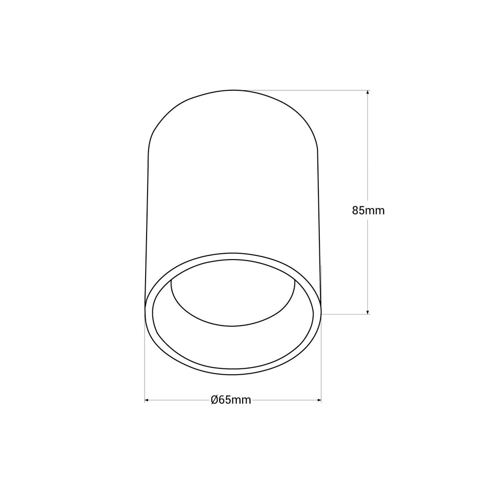 Spot embutido circular para lámpara GU10 / MR16 - Bajo UGR - Corte Ø 85 mm
