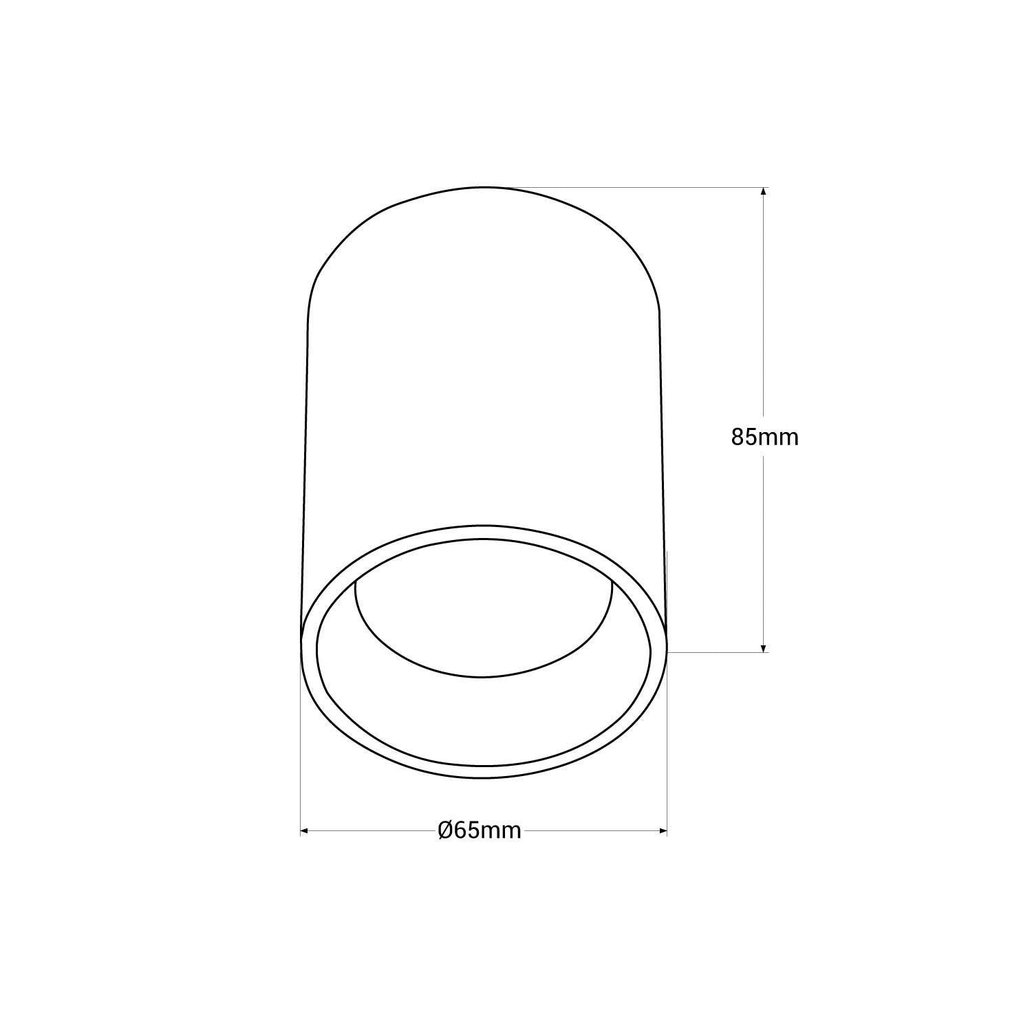 Spot embutido circular para lámpara GU10 / MR16 - Bajo UGR - Corte Ø 85 mm