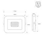 Proyector LED exterior 30W - 95lm/W - IP65 - Negro