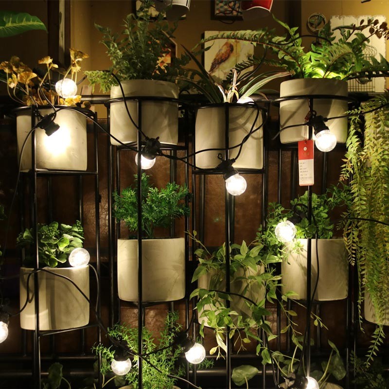 Guirnalda LED con panel solar de 8 metros con 10 bombillas integradas