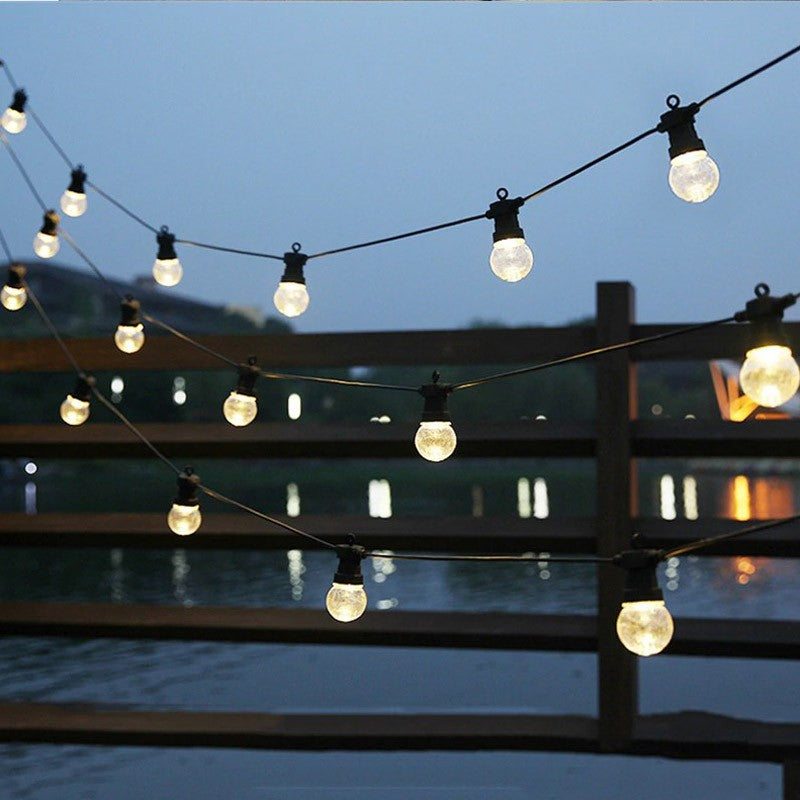 Guirnalda LED con panel solar de 8 metros con 10 bombillas integradas