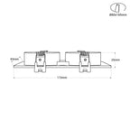 Cardan empotrable basculante para 2 bombillas GU10, MR16