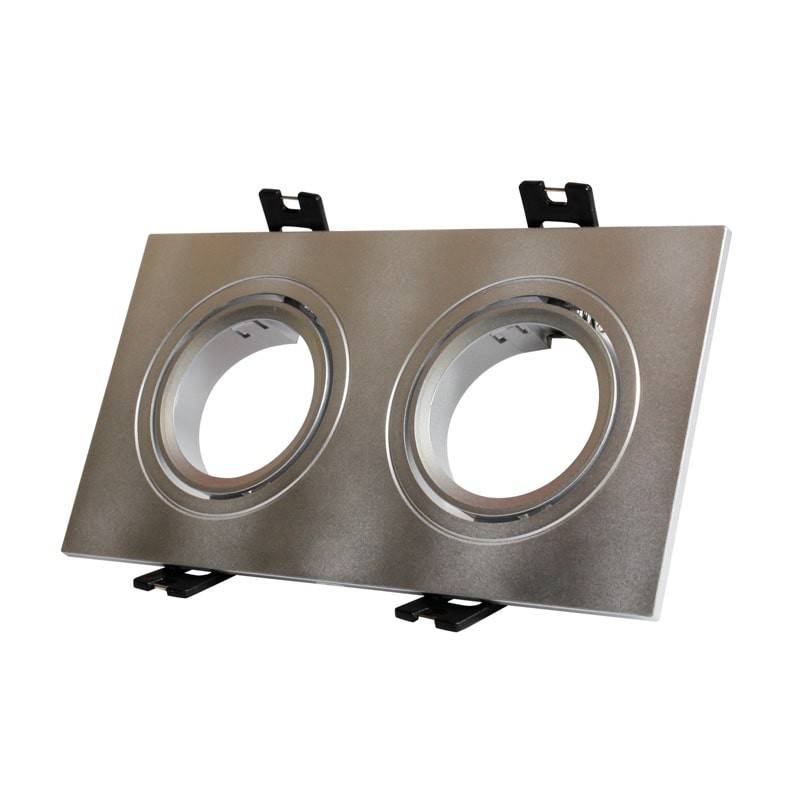 Cardan empotrable basculante para 2 bombillas GU10, MR16