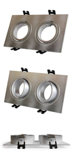 Cardan empotrable basculante para 2 bombillas GU10, MR16