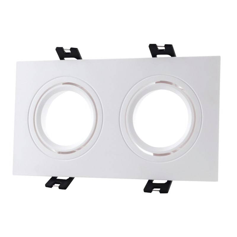 Cardan empotrable basculante para 2 bombillas GU10, MR16