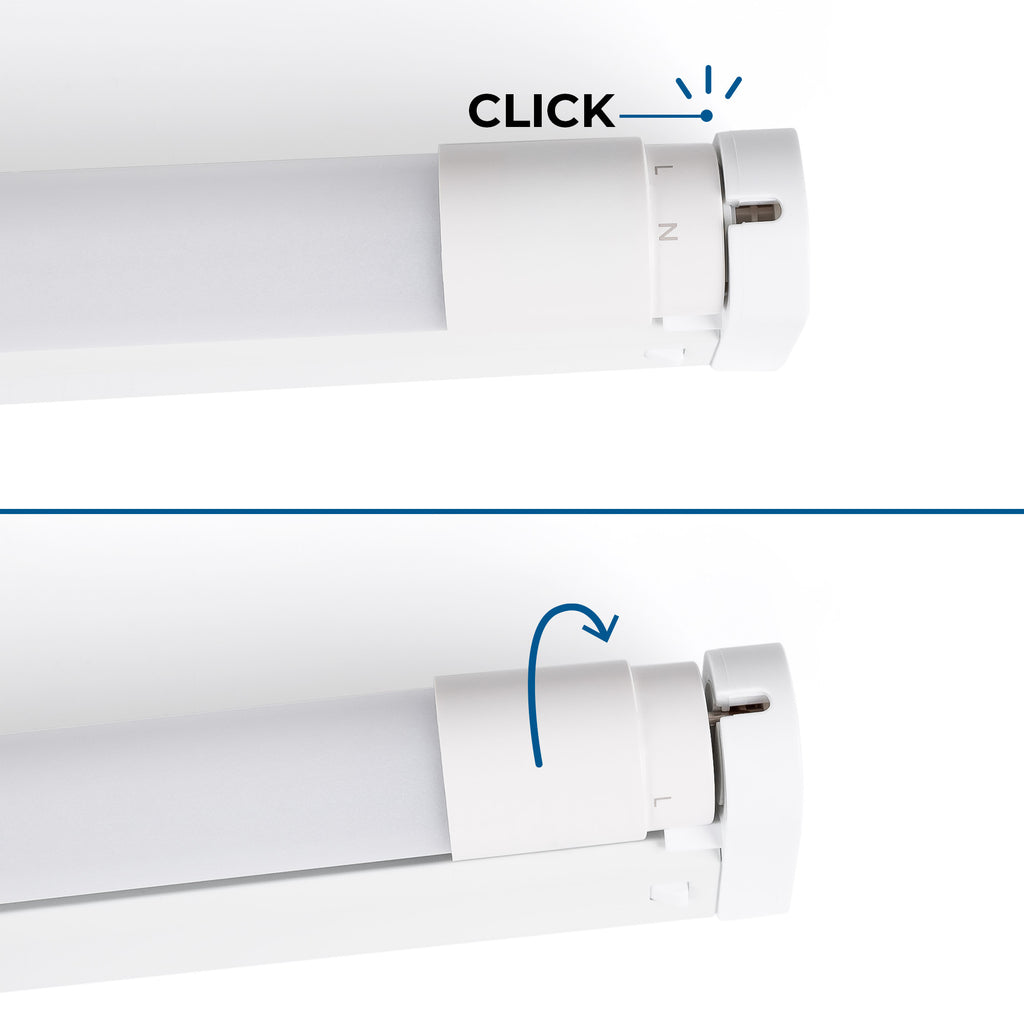 Kit regleta portatubos + tubo LED T8 - 18W - 120cm