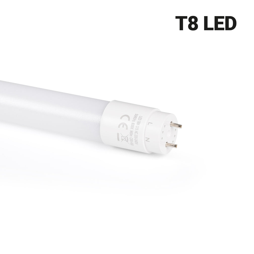 Kit regleta portatubos + tubo LED T8 - 18W - 120cm