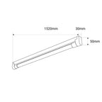 Kit listón portatubos + tubo LED T8 - 24W - 150cm