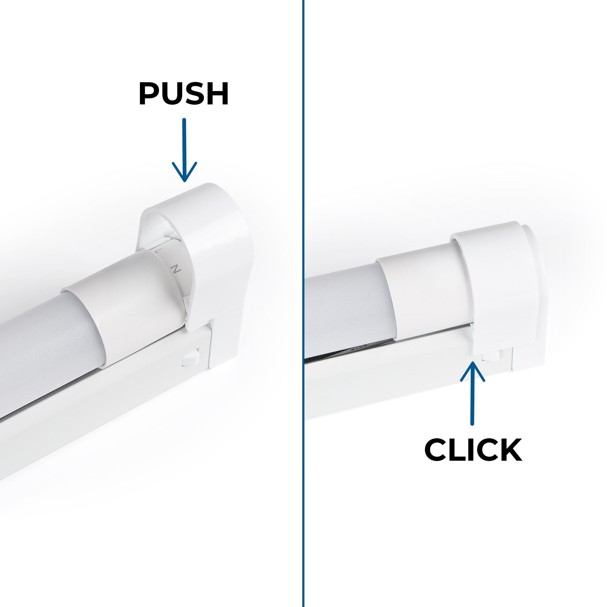 Kit regleta portatubos + tubo LED T8 - 24W - 150cm