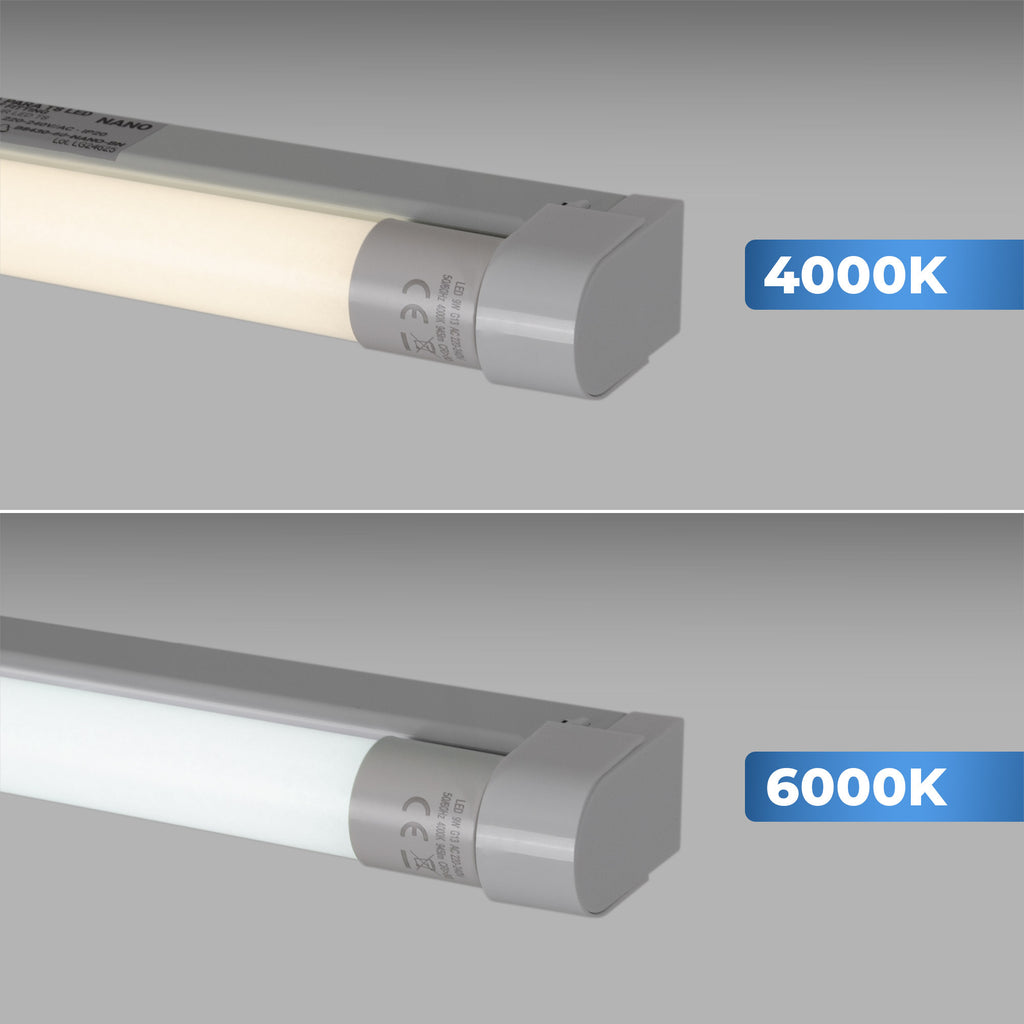 Kit regleta portatubos + tubo LED T8 - 9W - 60cm