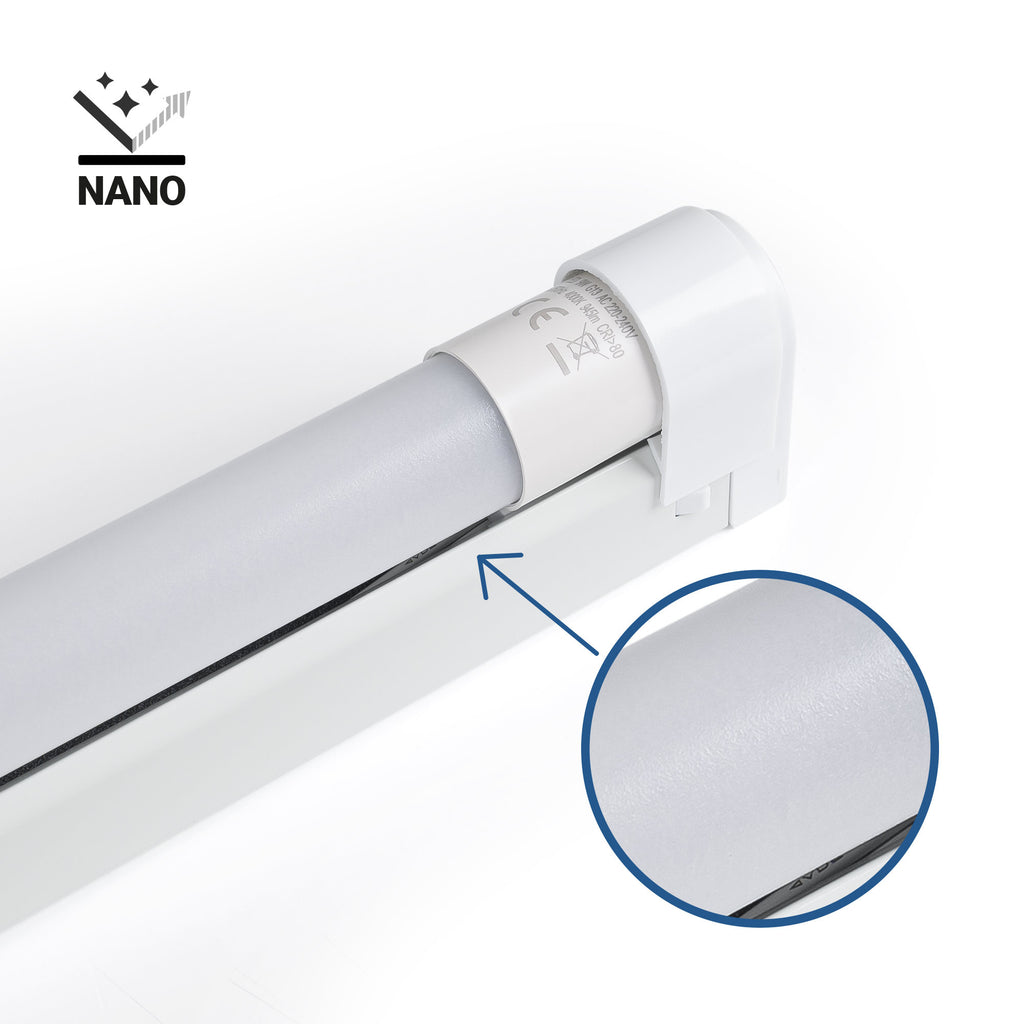 Kit regleta portatubos + tubo LED T8 - 9W - 60cm