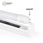 Kit listón portatubos + tubo LED T8 - 9W - 60cm