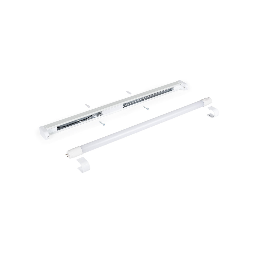 Kit regleta portatubos + tubo LED T8 - 9W - 60cm