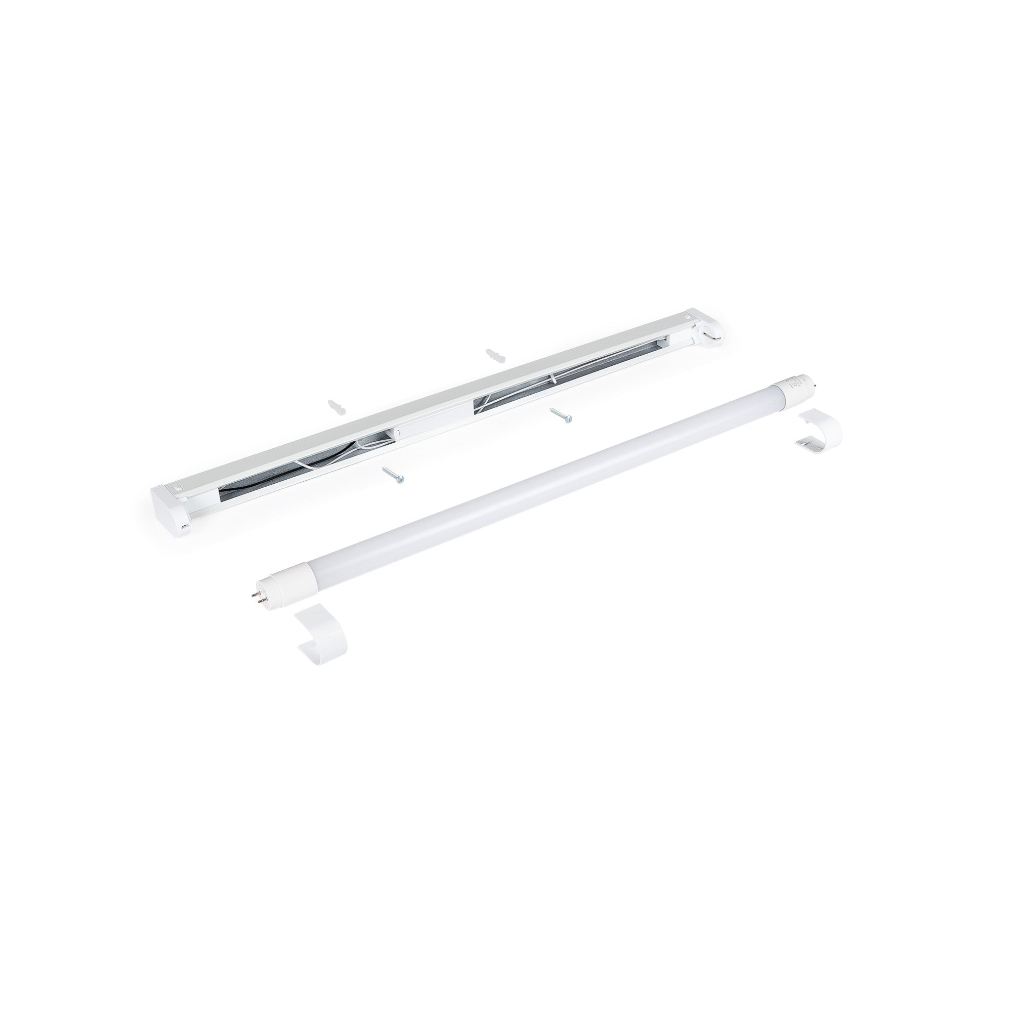 Kit regleta portatubos + tubo LED T8 - 9W - 60cm