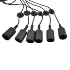 Lámpara araña colgante negra "Lumière" para 6 bombillas E27 – Estilo vintage