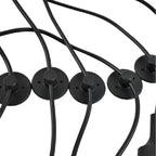 Lámpara araña colgante negra "Lumière" para 6 bombillas E27 – Estilo vintage