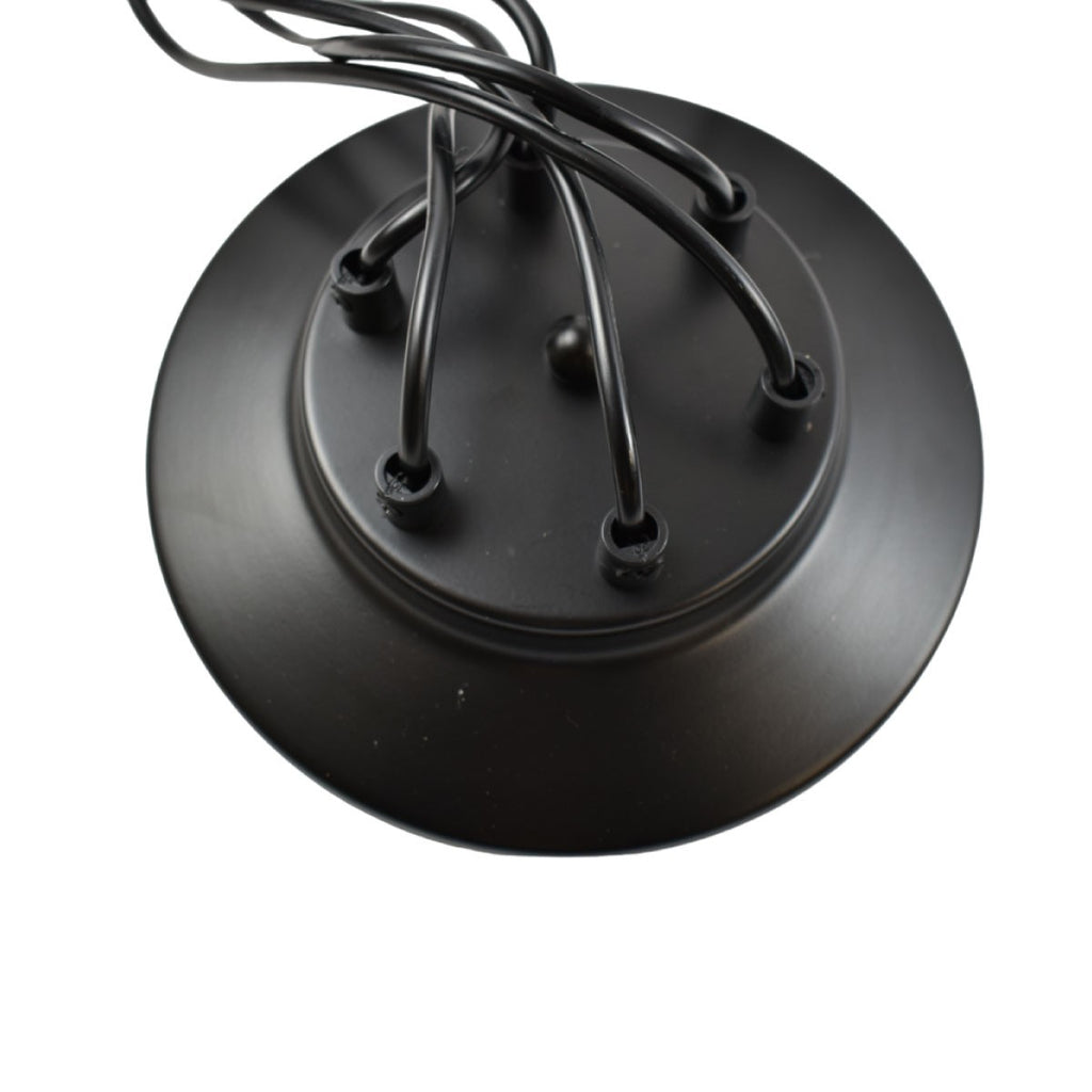 Lámpara araña colgante negra "Lumière" para 6 bombillas E27 – Estilo vintage