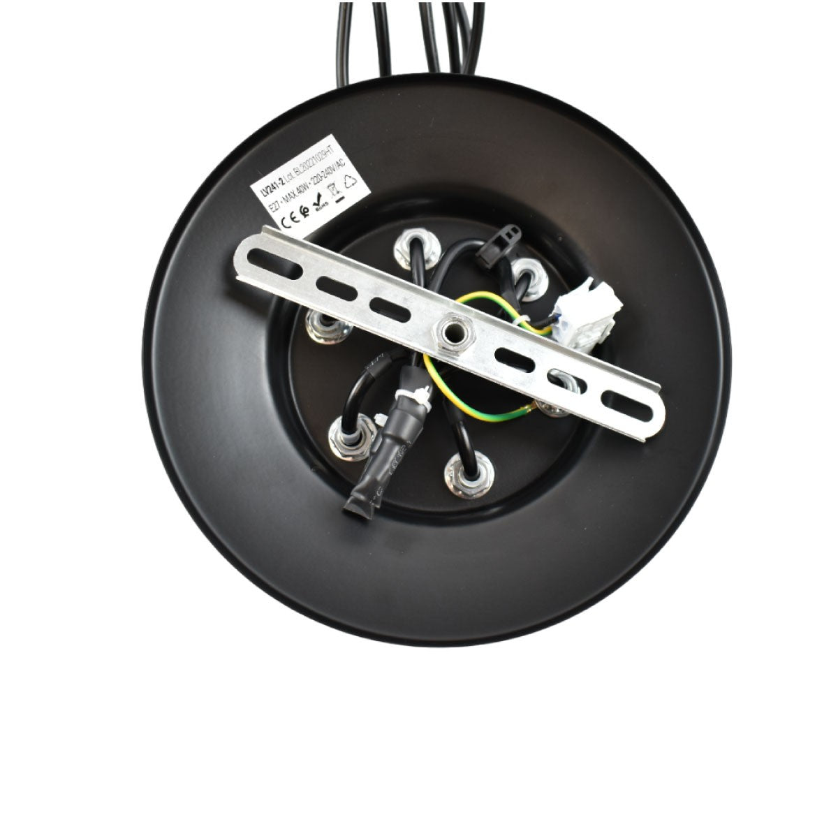 Lámpara araña colgante negra "Lumière" para 6 bombillas E27 – Estilo vintage