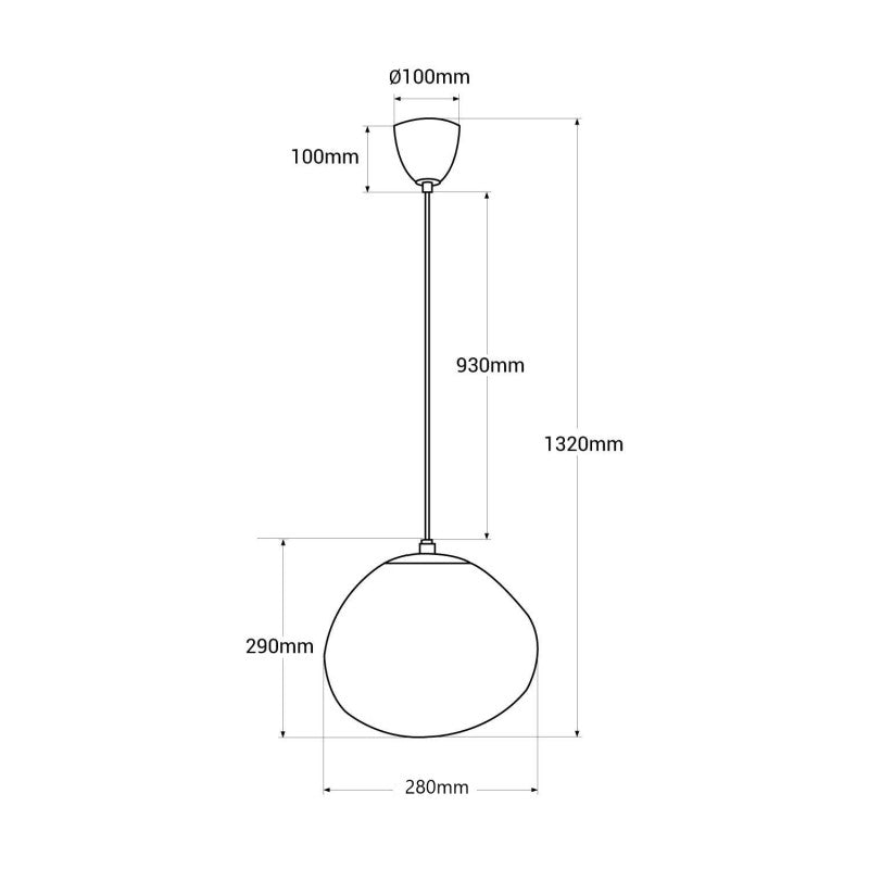 Lámpara colgante cristal de diseño "Abril"  - Ø 28cm