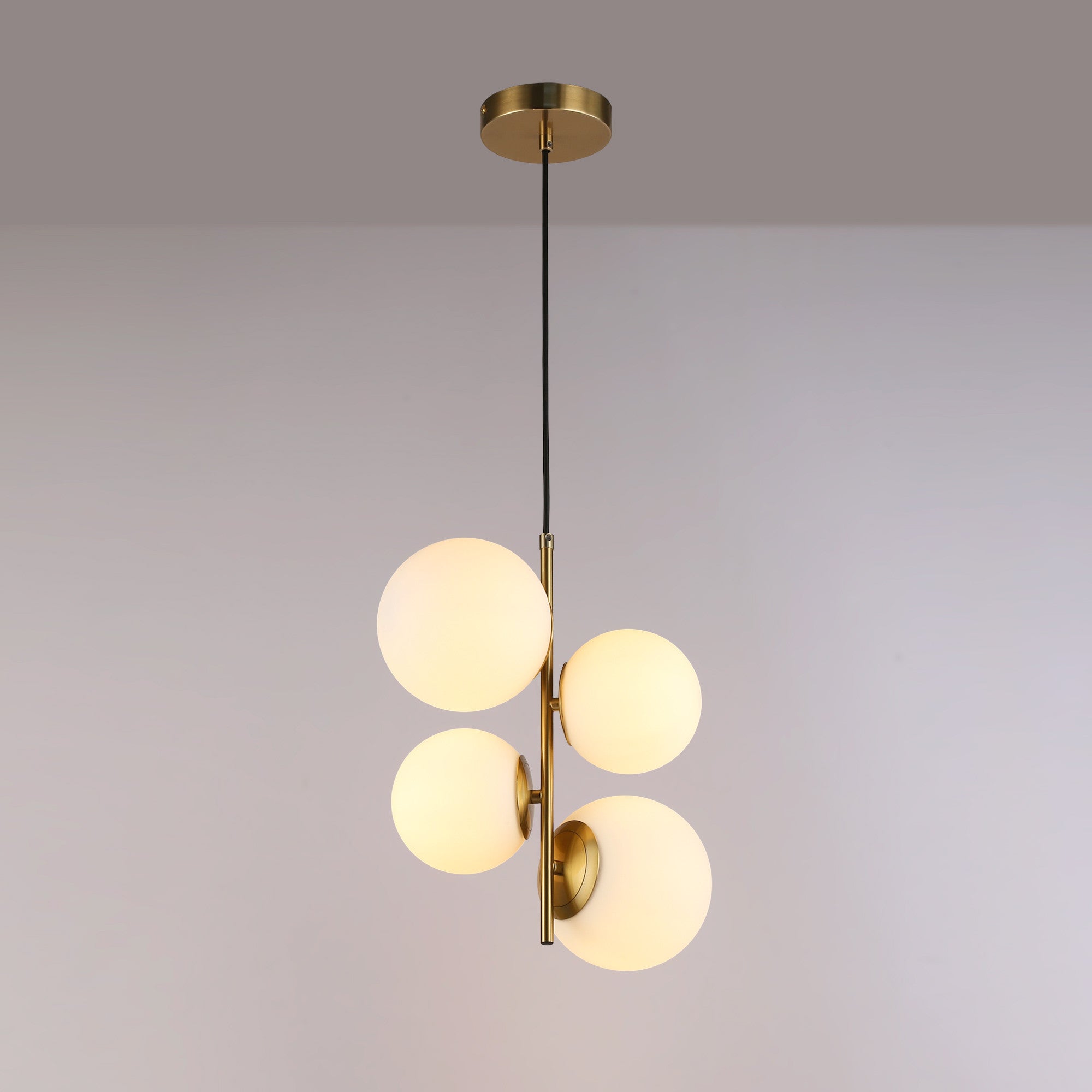 Lámpara colgante bola cristal "TANNA" - E27 - Ø 15cm